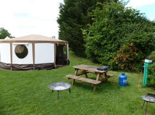 Yurt glamping in Dorset at DCHE