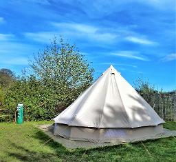 Bell tent glamping in Dorset at DCHE