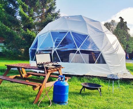 Dome glamping at Dorset Country Holidays