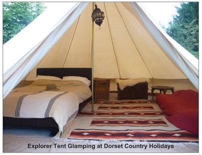 Glamping postcard