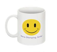 Glamping smiley mug